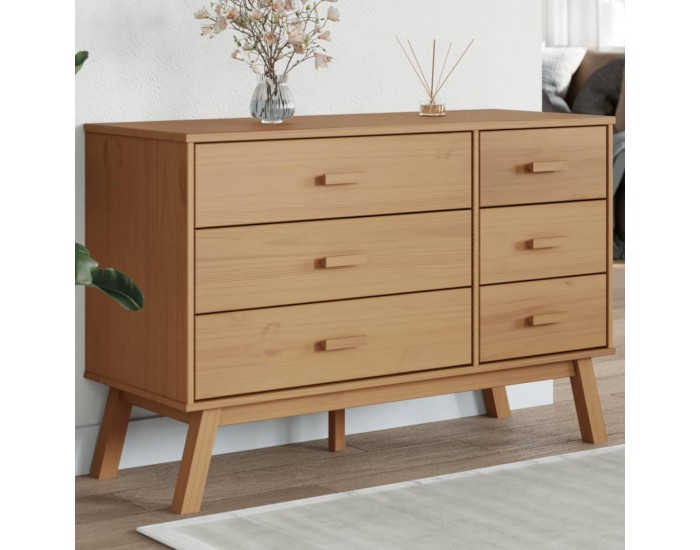 Sonata H Шкаф с чекмеджета OLDEN, кафяво, борово дърво масив