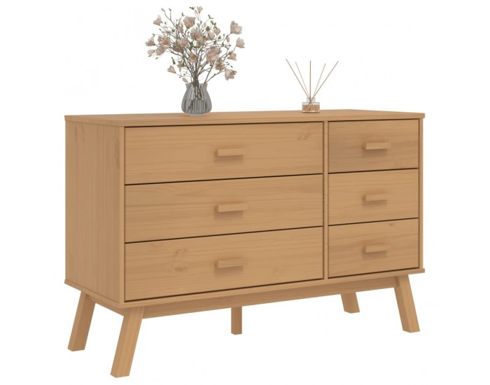 Sonata H Шкаф с чекмеджета OLDEN, кафяво, борово дърво масив