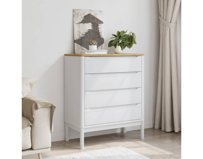 Sonata H Скрин FLORO, бял, бор масив