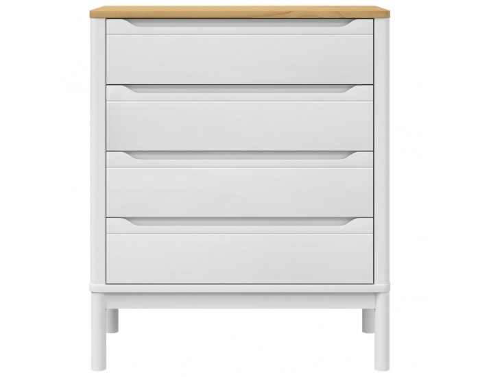 Sonata H Скрин FLORO, бял, бор масив