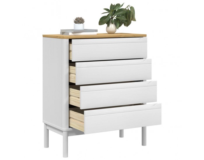 Sonata H Скрин FLORO, бял, бор масив