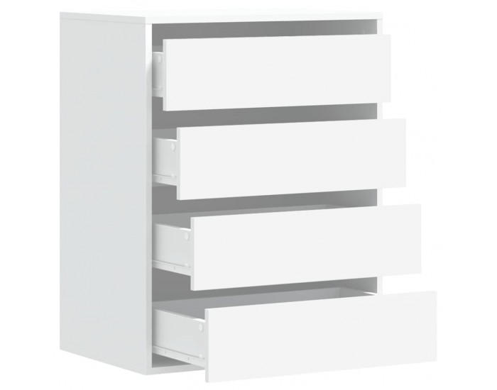 Sonata H Ъглов скрин с чекмеджета, бял, 60x41x76 см, инженерно дърво