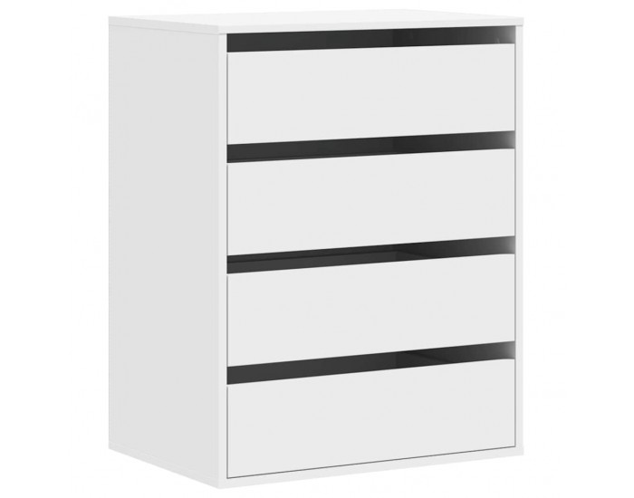 Sonata H Ъглов скрин с чекмеджета, бял, 60x41x76 см, инженерно дърво