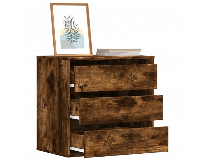 Sonata H Ъглов скрин с чекмеджета опушен дъб 60x41x58см, инженерно дърво