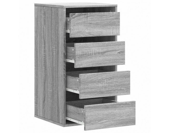 Sonata H Ъглов скрин с чекмеджета сив сонома 40x41x76 см инженерно дърво