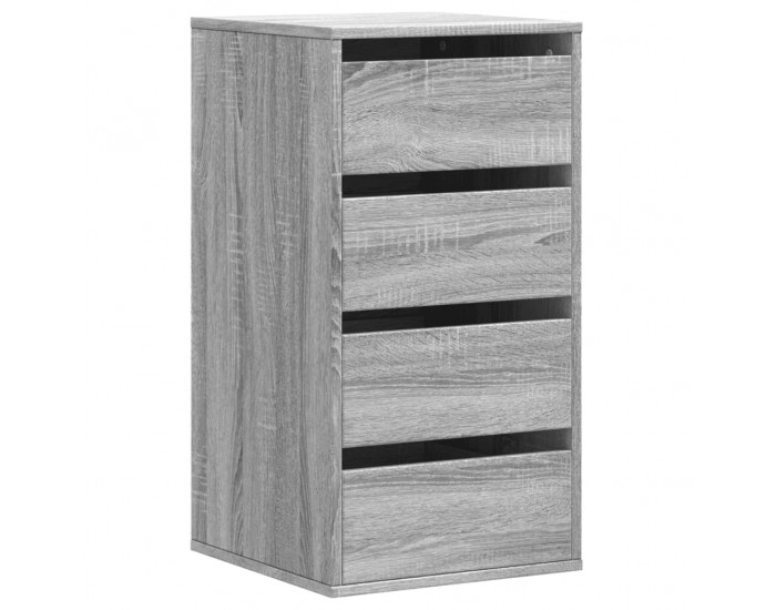 Sonata H Ъглов скрин с чекмеджета сив сонома 40x41x76 см инженерно дърво