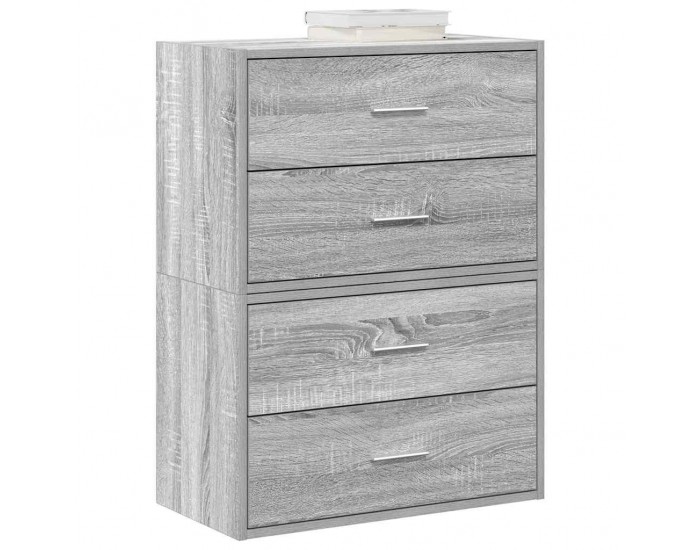 Sonata H Шкафове с 2чекмеджета 2бр сив сонома 60x31x40см инженерно дърво