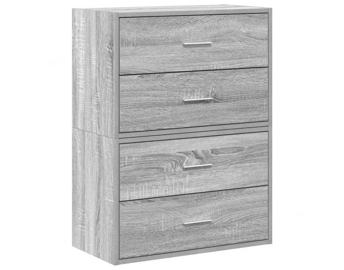 Sonata H Шкафове с 2чекмеджета 2бр сив сонома 60x31x40см инженерно дърво