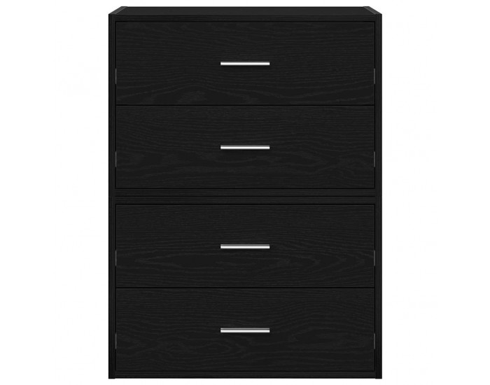 Sonata H Шкафове с 2 чекмеджета 2бр черен дъб 60x31x40см инженерно дърво