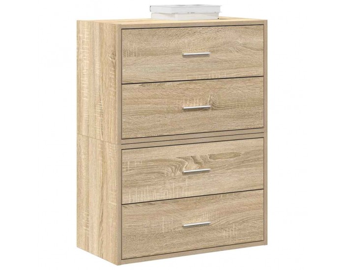 Sonata H Шкафове с 2чекмеджета 2бр дъб сонома 60x31x40см инженерно дърво