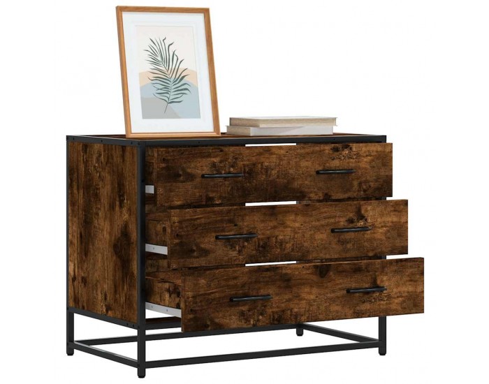 Sonata H Шкаф с чекмеджета опушен дъб 70x41x56 cm Инженерна дървесина