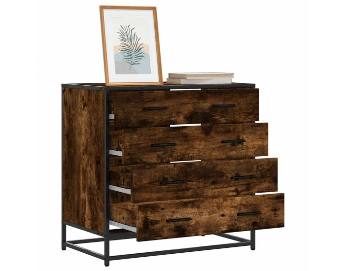 Sonata H Шкаф с чекмеджета опушен дъб 70x41x70 cm Инженерна дървесина