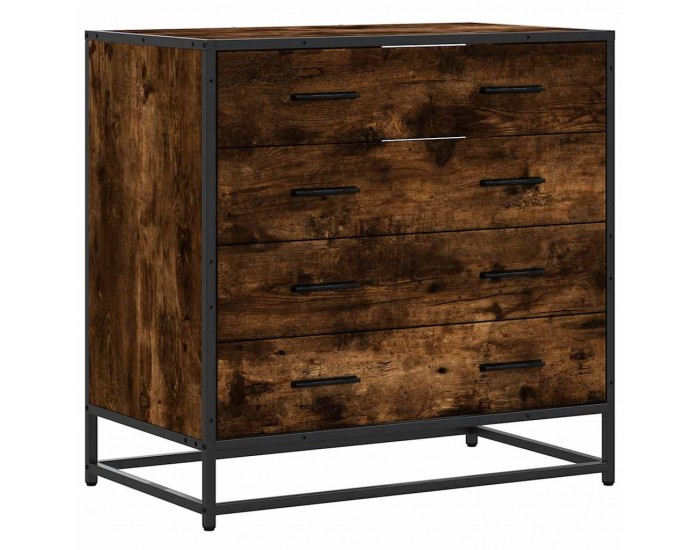 Sonata H Шкаф с чекмеджета опушен дъб 70x41x70 cm Инженерна дървесина