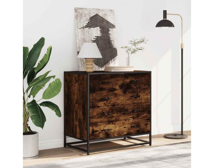 Sonata H Шкаф с чекмеджета опушен дъб 70x41x70 cm Инженерна дървесина