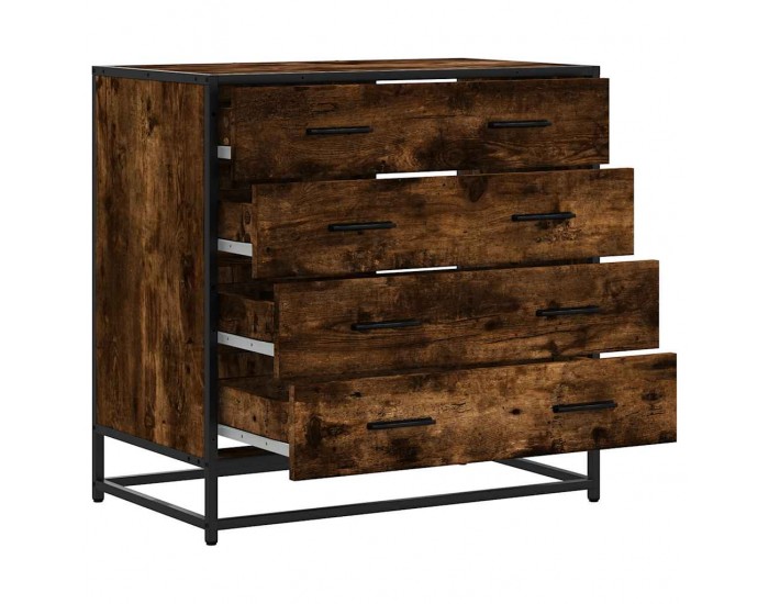 Sonata H Шкаф с чекмеджета опушен дъб 70x41x70 cm Инженерна дървесина