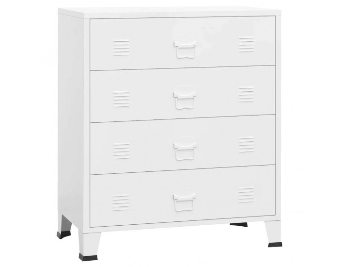 Sonata H Индустриален шкаф с чекмеджета, бял, 78x40x93 cм, метал