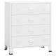 Sonata H Индустриален шкаф с чекмеджета, бял, 78x40x93 cм, метал