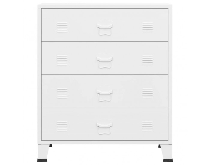 Sonata H Индустриален шкаф с чекмеджета, бял, 78x40x93 cм, метал