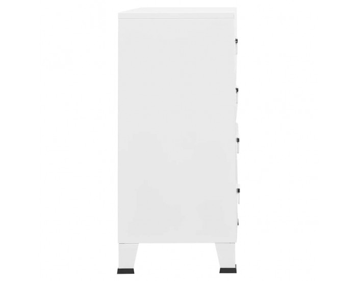 Sonata H Индустриален шкаф с чекмеджета, бял, 78x40x93 cм, метал