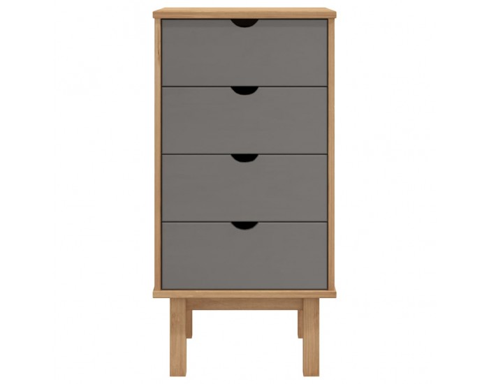Sonata H Шкаф с чекмеджета OTTA, кафяво и сиво, 45x39x90 см, бор масив