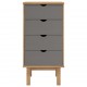 Sonata H Шкаф с чекмеджета OTTA, кафяво и сиво, 45x39x90 см, бор масив