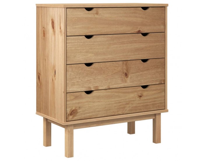 Sonata H Шкаф с чекмеджета OTTA, 76,5x39,5x90 см, борово дърво масив