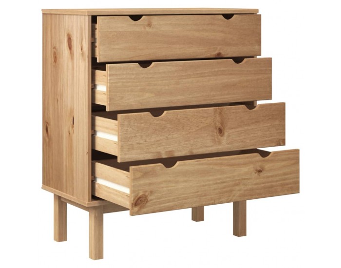 Sonata H Шкаф с чекмеджета OTTA, 76,5x39,5x90 см, борово дърво масив