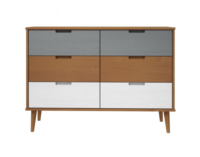 Sonata H Шкаф с чекмеджета MOLDE, кафяв, 113x40x80 см, бор масив