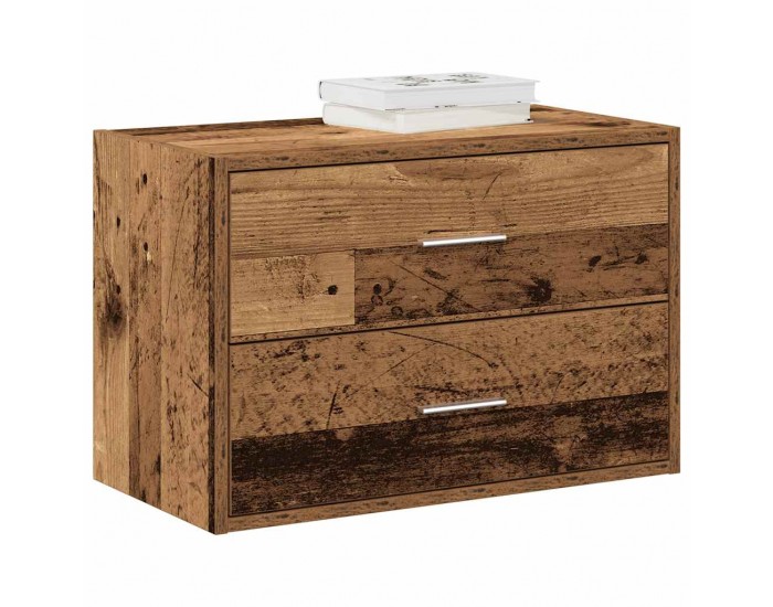 Sonata H Шкаф с 2 чекмеджета старо дърво 60x31x40 см инженерно дърво
