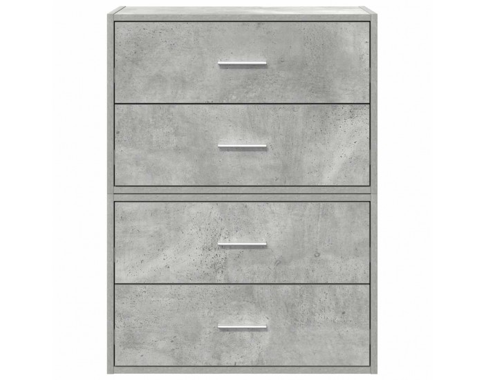 Sonata H Шкафове с 2 чекмеджета 2 бр сив 60x31x40 см инженерно дърво