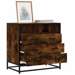 Sonata H Шкаф с чекмеджета опушен дъб 70x41x70 cm Инженерна дървесина - Скринове