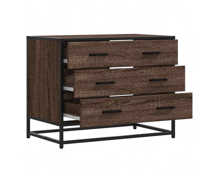 Sonata H Шкаф с чекмеджета Кафяв дъб 70x41x56 cm Инженерна дървесина