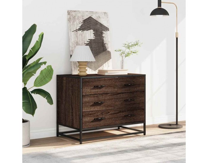 Sonata H Шкаф с чекмеджета Кафяв дъб 70x41x56 cm Инженерна дървесина