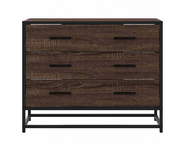 Sonata H Шкаф с чекмеджета Кафяв дъб 70x41x56 cm Инженерна дървесина