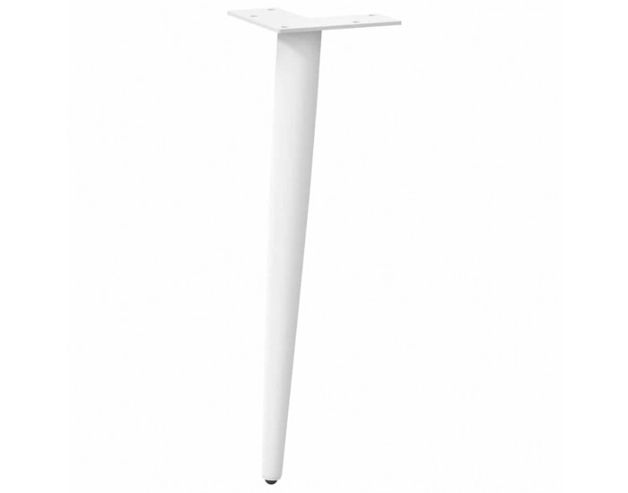 Sonata H Крака за масичка за кафе, конична форма, 4 бр., бели, 30-31 см, стомана