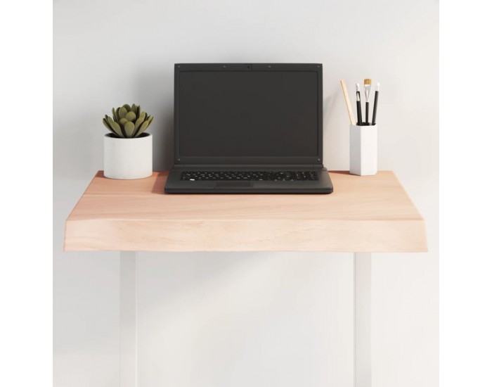 Sonata H Плот за маса 60x50x(2-6) см необработено масивно дърво жив ръб