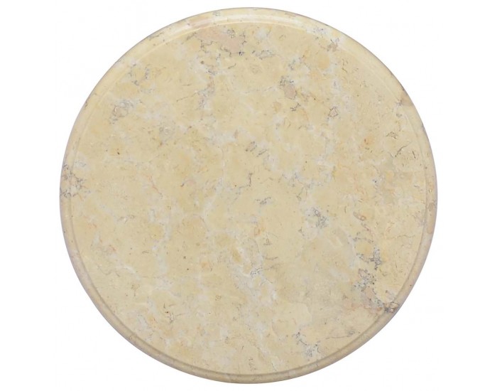 Sonata H Плот за маса, кремав, Ø40x2,5 см, мрамор
