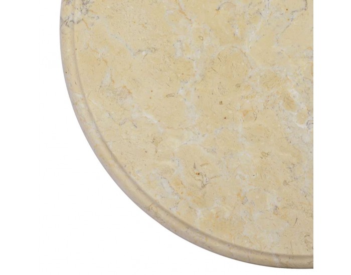 Sonata H Плот за маса, кремав, Ø40x2,5 см, мрамор