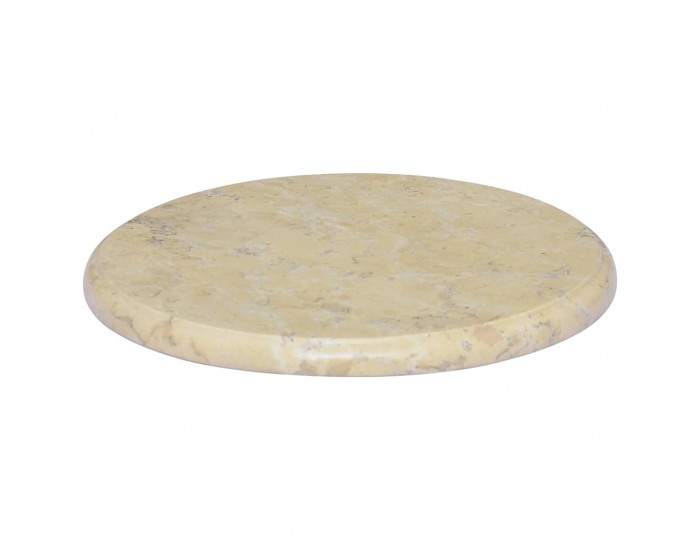 Sonata H Плот за маса, кремав, Ø40x2,5 см, мрамор