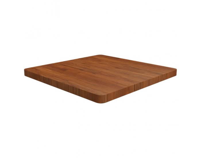 Sonata H Квадратен плот за маса, тъмнокафяв, 70x70x4 см, дъб масив