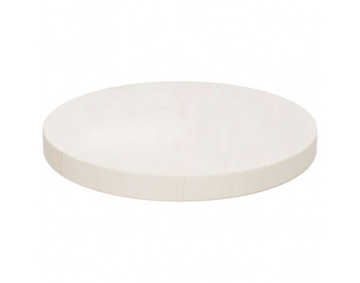 Sonata H Плот за маса, кръгъл, бял, Ø40x3 см, бор масив