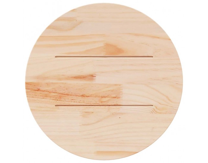 Sonata H Плот за маса, кръгъл, бял, Ø60x3 см, бор масив