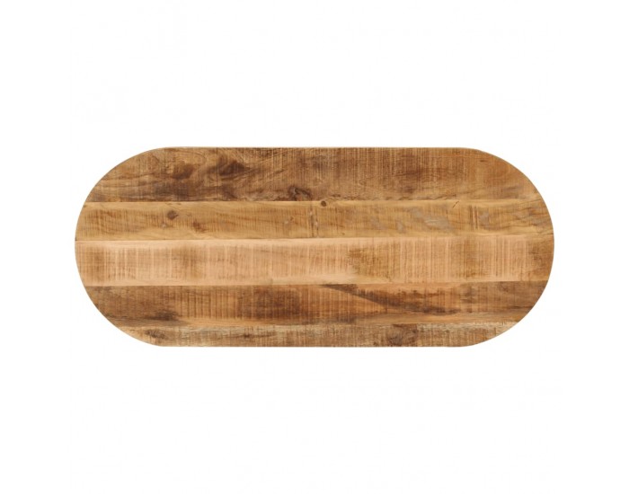 Sonata H Плот за маса 100x40x2,5 см овален масивно дърво грубо манго