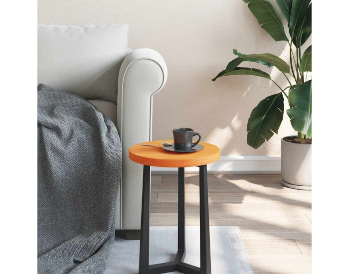 Sonata H Плот за маса, кръгъл, восъчнокафяв, Ø30x2,5 см, бор масив