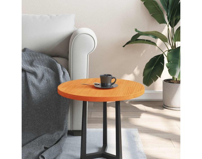 Sonata H Плот за маса, кръгъл, восъчнокафяв, Ø50x2,5 см, бор масив