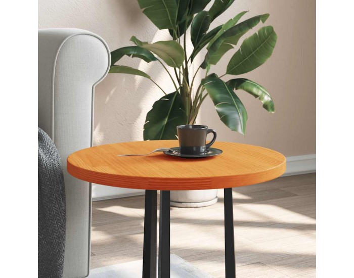 Sonata H Плот за маса, кръгъл, восъчнокафяв, Ø50x2,5 см, бор масив