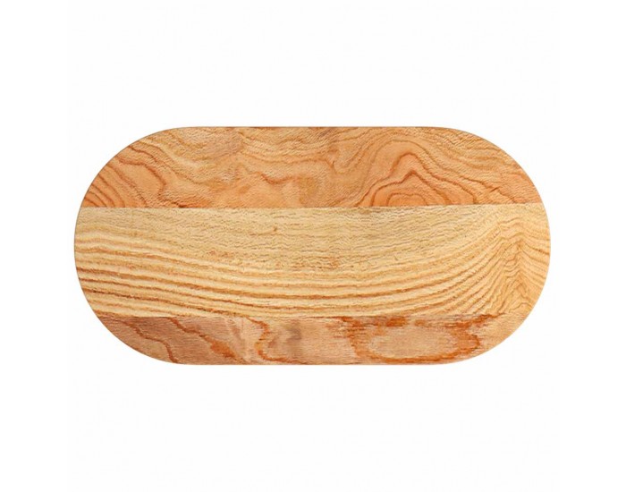 Sonata H Плот за маса, светлокафяв, 80x40x2 см, дъб масив, овална