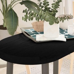 Sonata H Плот за маса, тъмнокафяв, 80x40x4 см, дъб масив, овална - Части за Маси