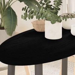 Sonata H Плот за маса, тъмнокафяв, 80x40x4 см, дъб масив, овална - Части за Маси