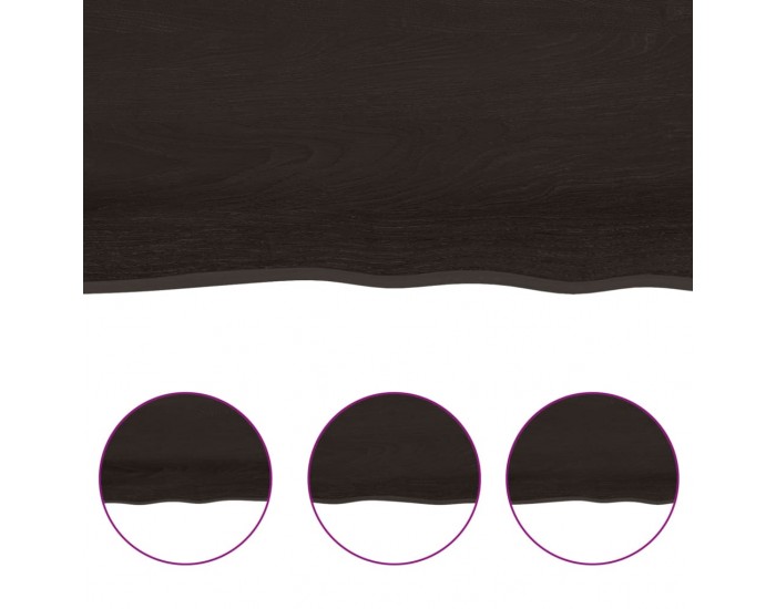 Sonata H Плот за маса тъмнокафяв 60x40x2 см обработен масивен дъб